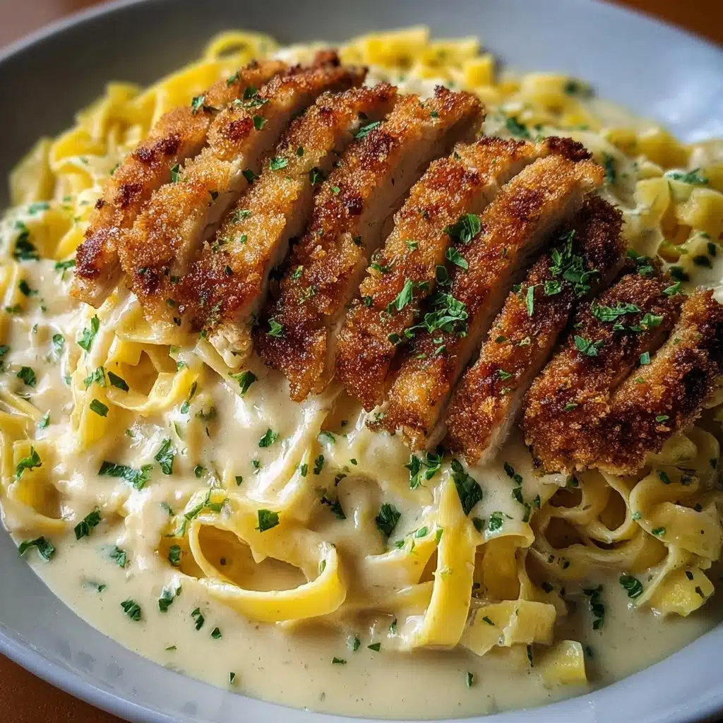 Crispy Chicken Fettuccine Alfredo Recipe 4 Crispy Chicken Fettuccine Alfredo Recipe - Recipe Image