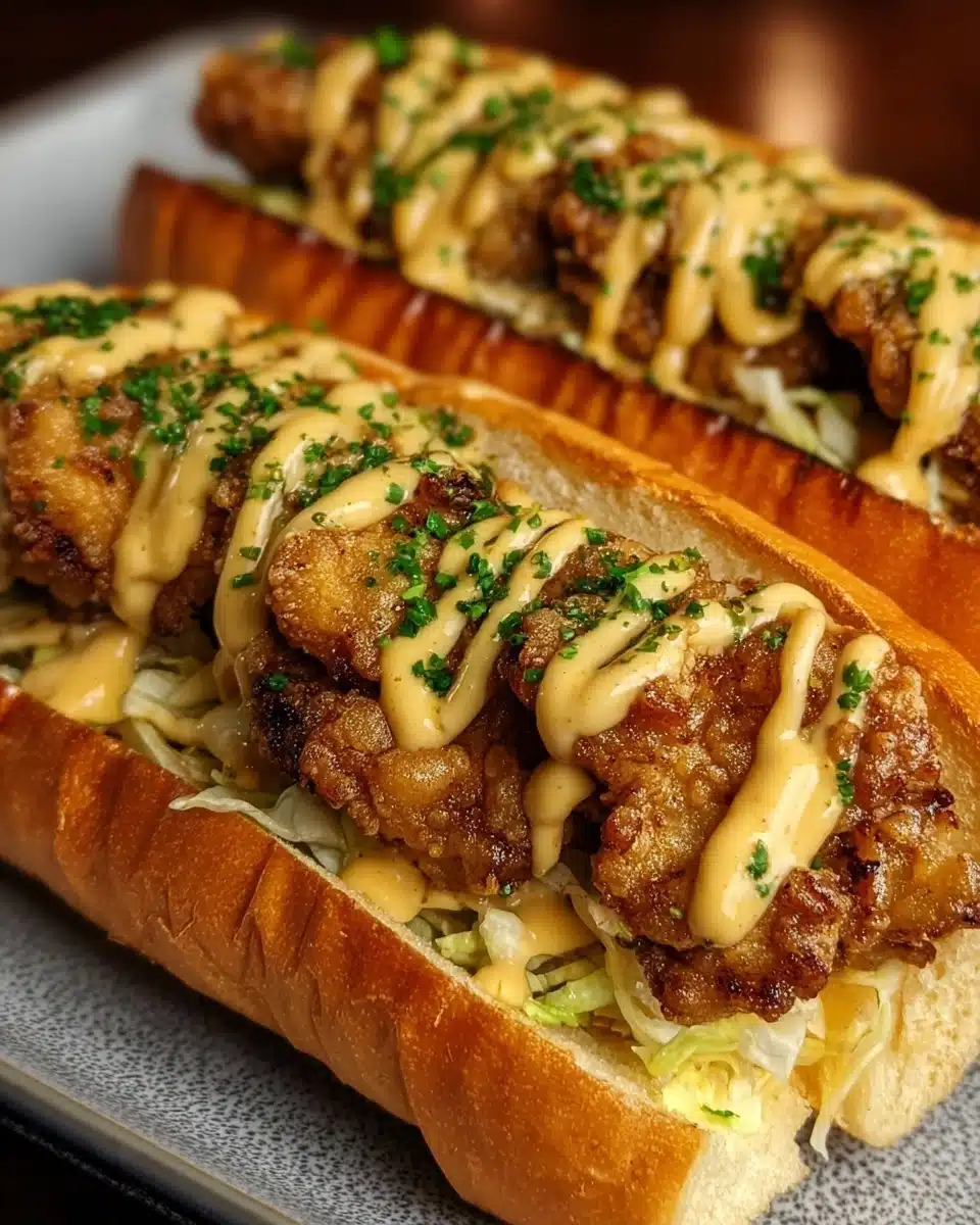 Gold Chicken Crunch Sandwiches: Juicy Chicken Tenders & Tangy Mustard Sauce