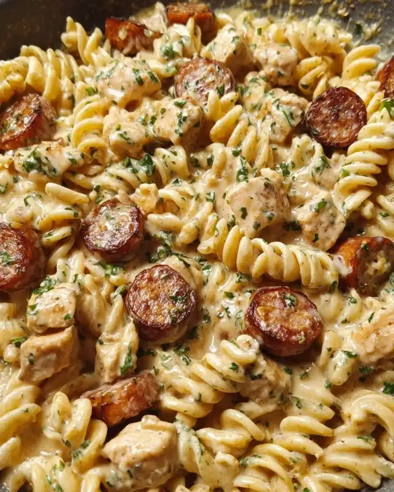 Creamy Pepper Jack Chicken & Sausage Pasta Recipe