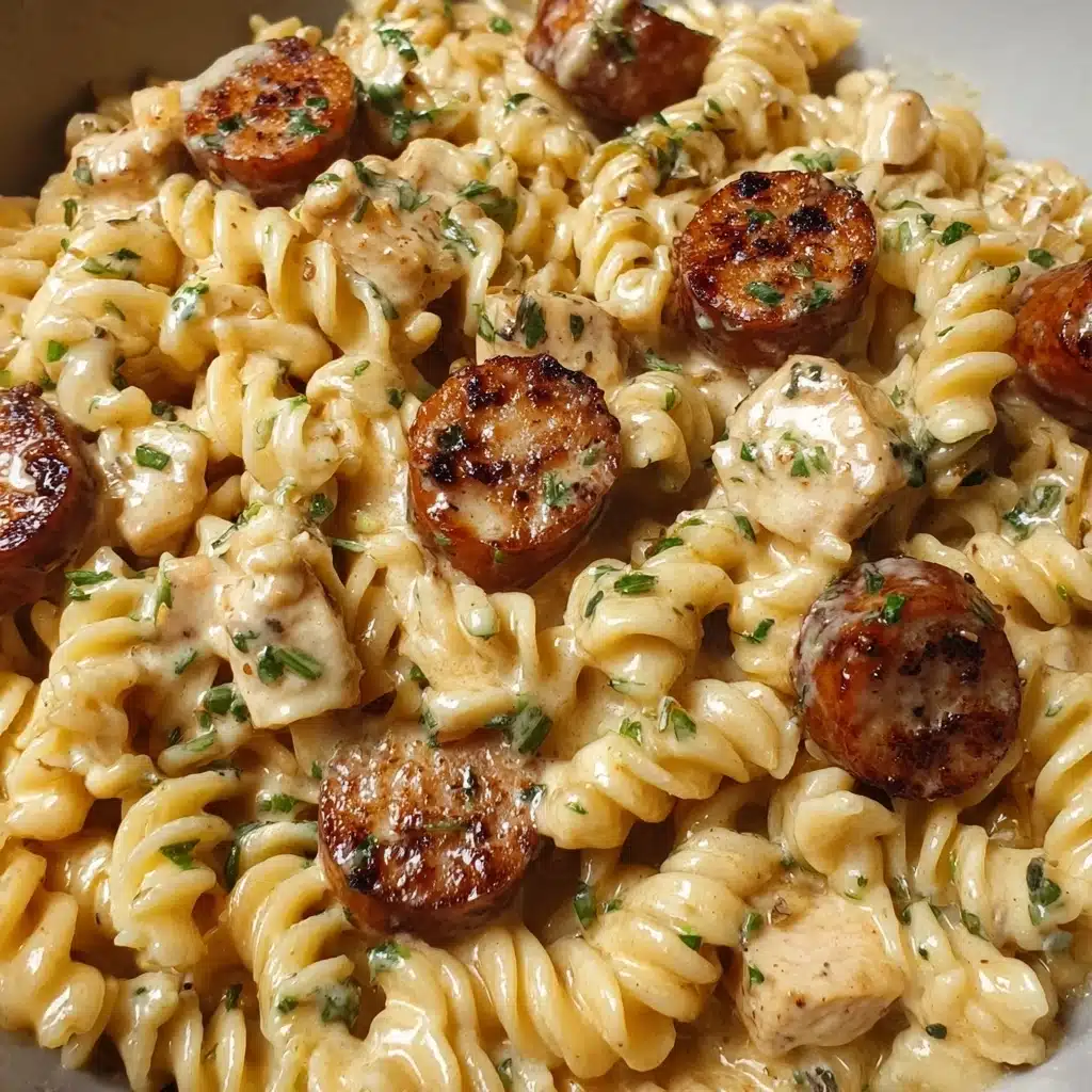 Creamy Pepper Jack Chicken & Sausage Pasta Recipe 4 Creamy Pepper Jack Chicken & Sausage Pasta Recipe - Recipe Image