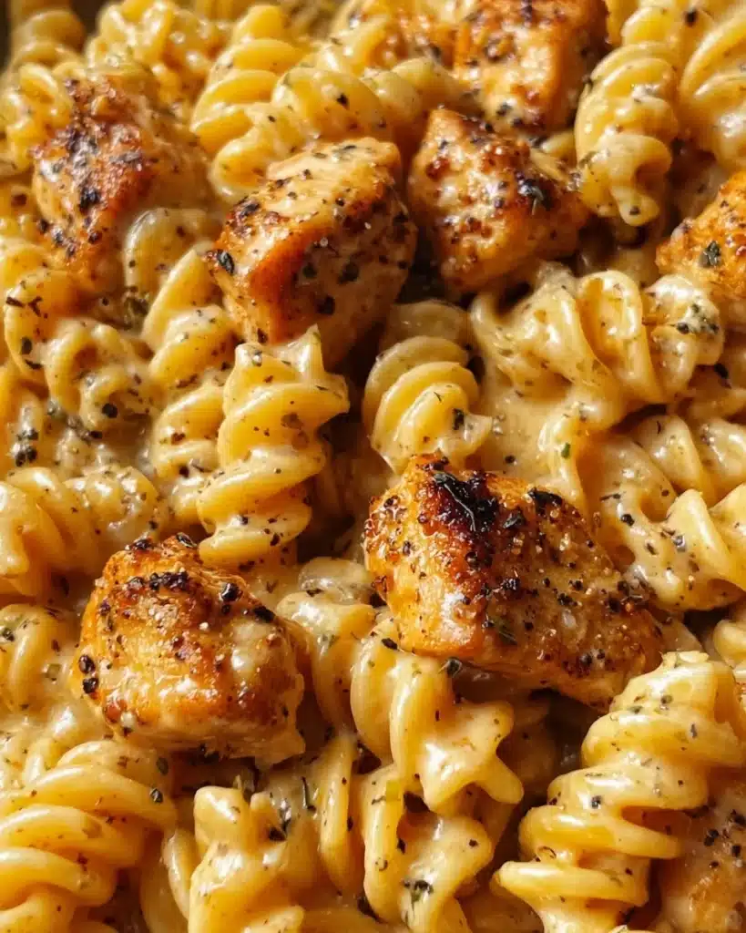 Cheesy Cajun Garlic Chicken Rotini Skillet Recipe