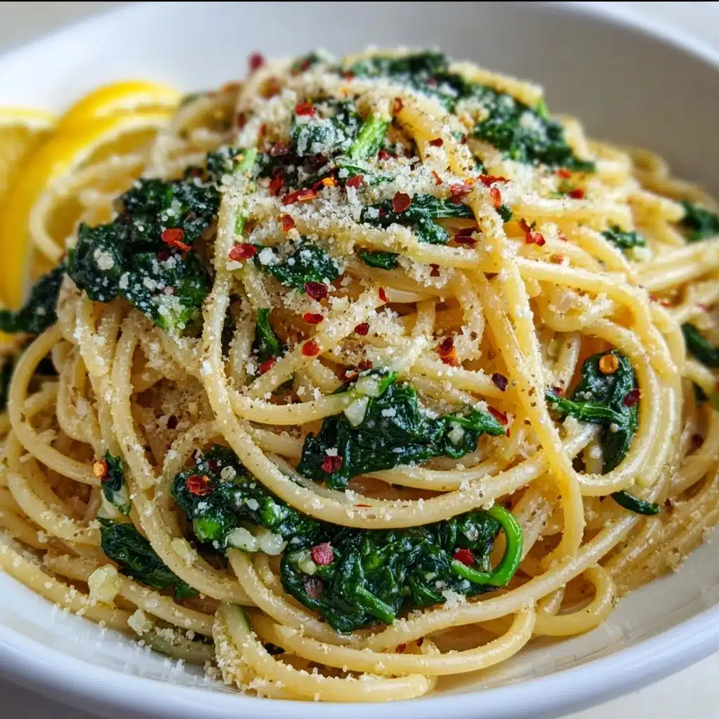 Spaghetti with Garlic & Spinach Recipe 4 Spaghetti with Garlic & Spinach Recipe - Recipe Image