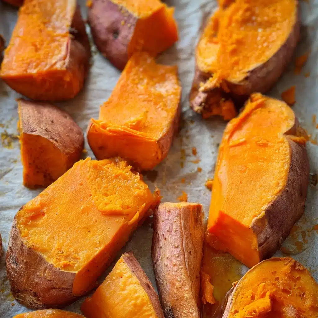 Roasted Sweet Potato Wedges Recipe 4 Roasted Sweet Potato Wedges Recipe - Recipe Image