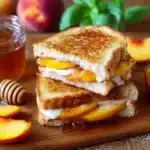 Honey Peach White Cheddar Grilled Cheese Sandwich Recipe