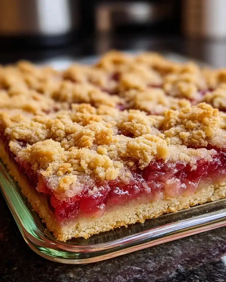 Delightful Rhubarb Shortbread Bars with a Buttery Crust Recipe