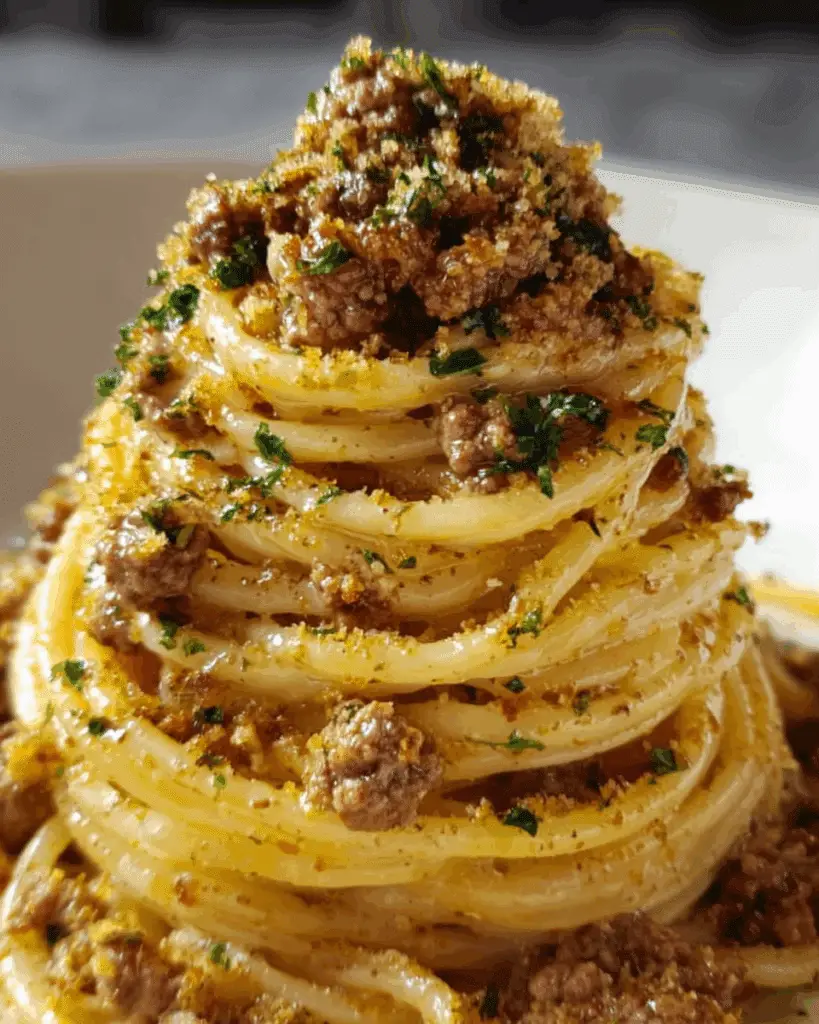 Creamy Parmesan Beef Linguine in Garlic Butter Sauce Recipe