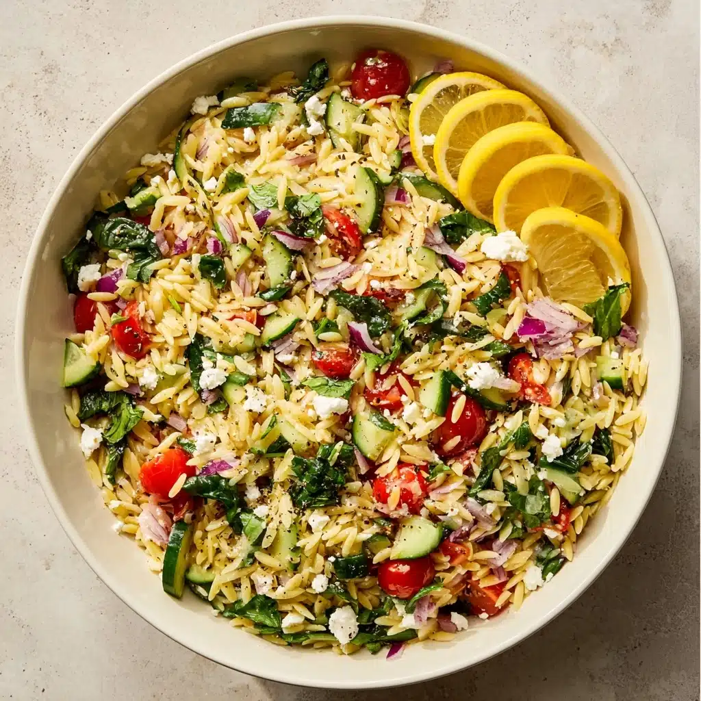 Lemon Orzo Salad Recipe 3 Lemon Orzo Salad Recipe - Recipe Image