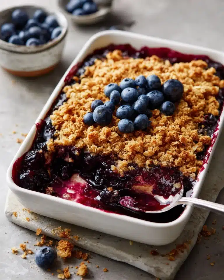 Blueberry Crisp with Oat Topping Delight