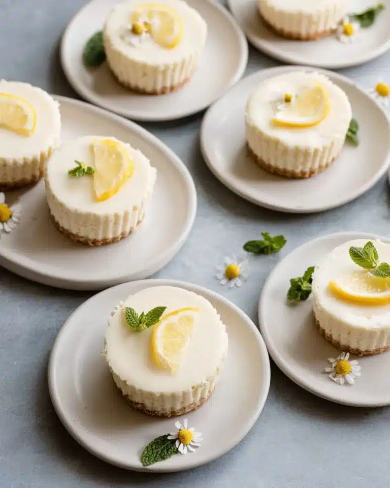 Zesty No-Bake Mini Lemon Cheesecakes