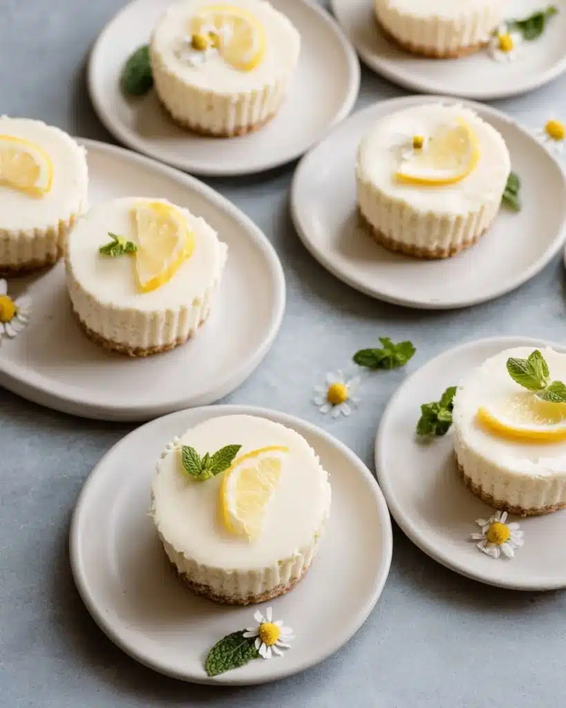 Zesty No-Bake Mini Lemon Cheesecakes