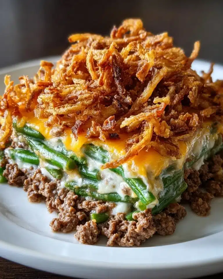 Hamburger Green Bean Casserole Recipe