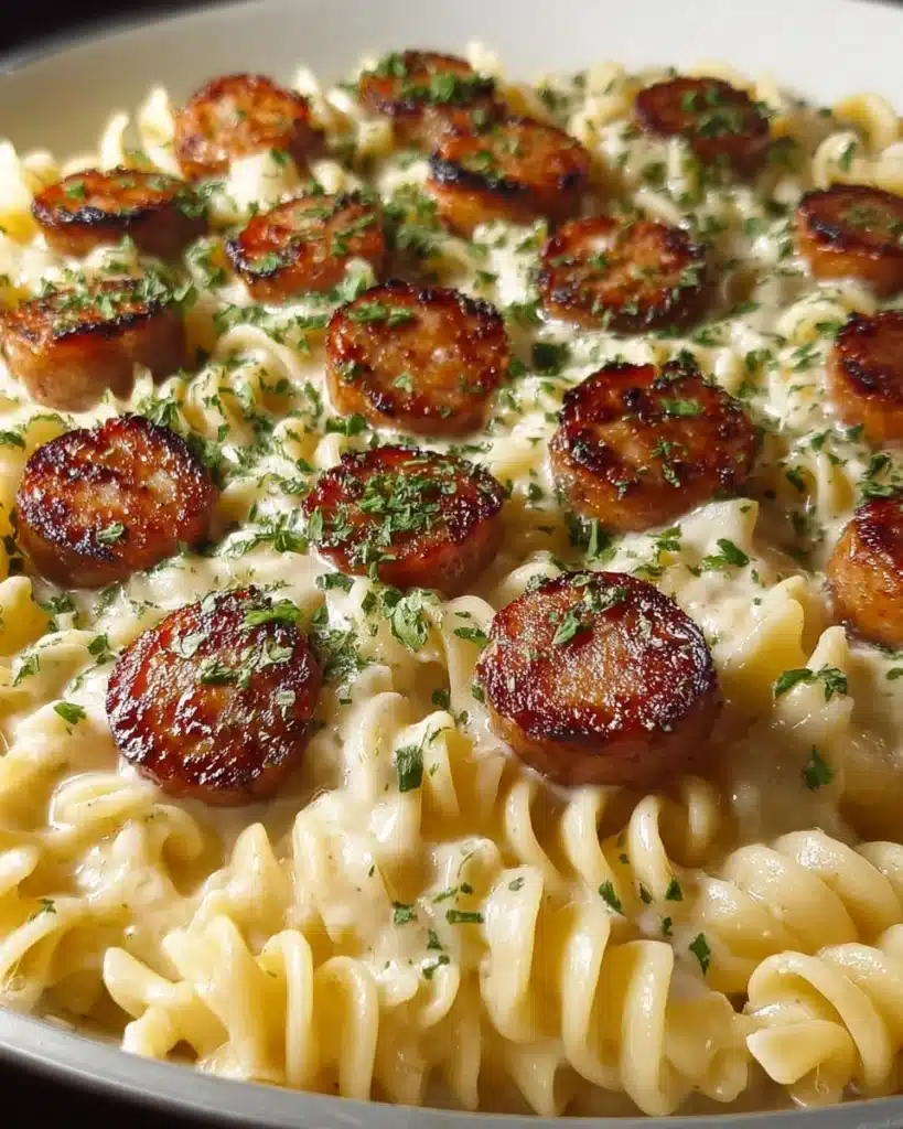 Creamy Pepper Jack Chicken & Sausage Pasta Recipe
