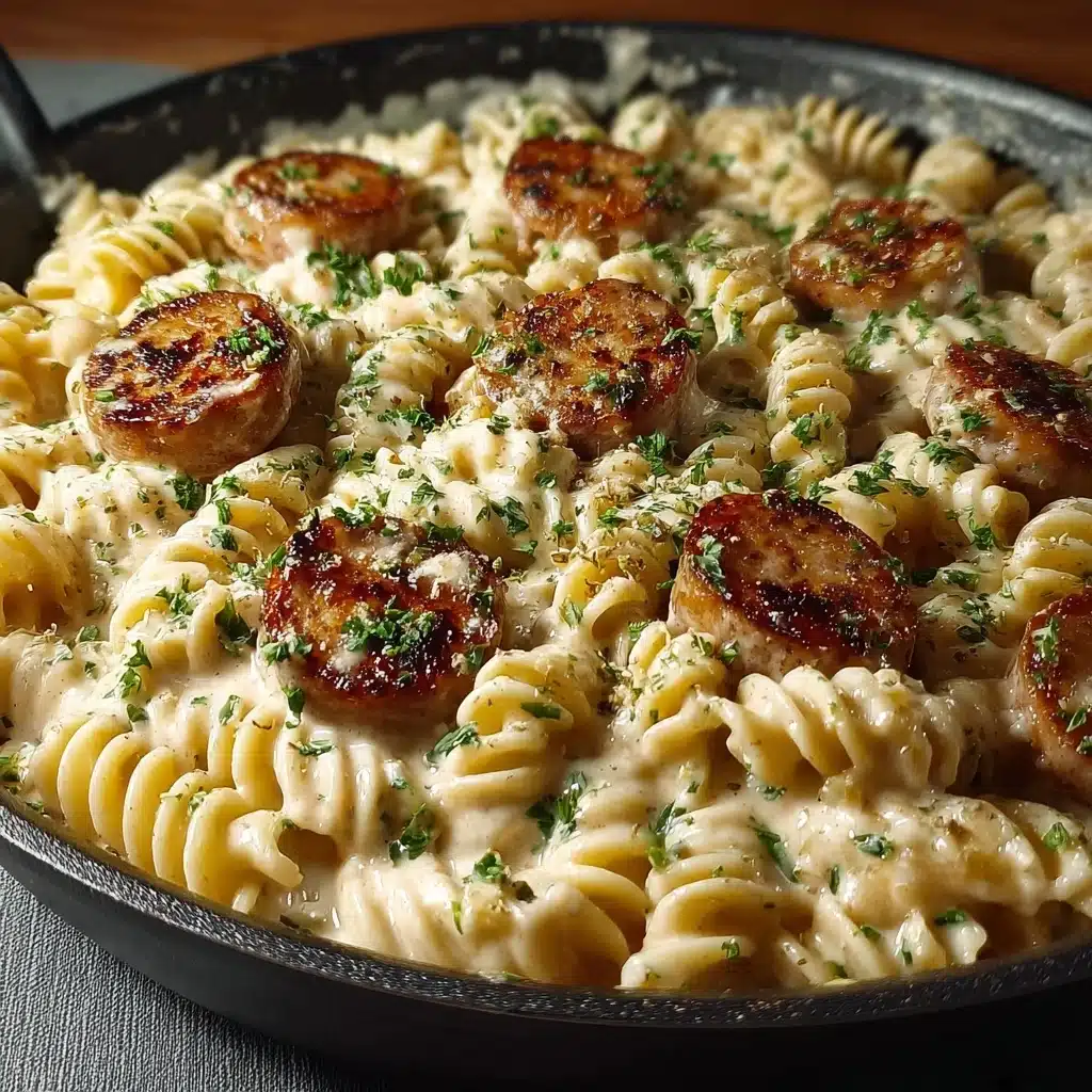 Quick Creamy Pepper Jack Chicken & Sausage Pasta Recipe 4 Creamy Pepper Jack Chicken & Sausage Pasta Recipe - Recipe Image