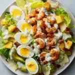 Grilled Lemon Garlic Shrimp Caesar Salad Recipe