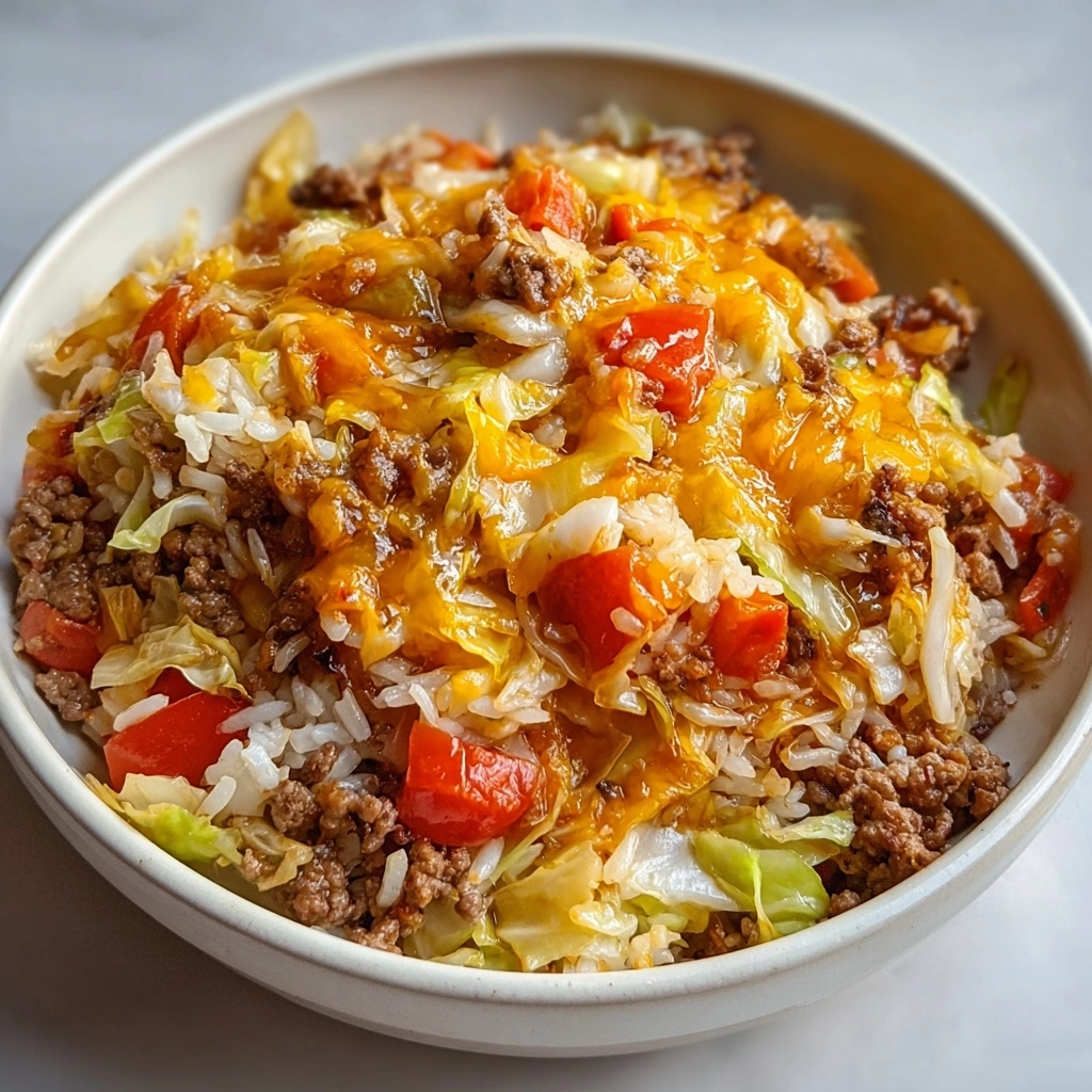 Easy Cheesy Cabbage Beef Casserole Recipe 4 Cheesy Cabbage Beef Casserole Recipe - Recipe Image