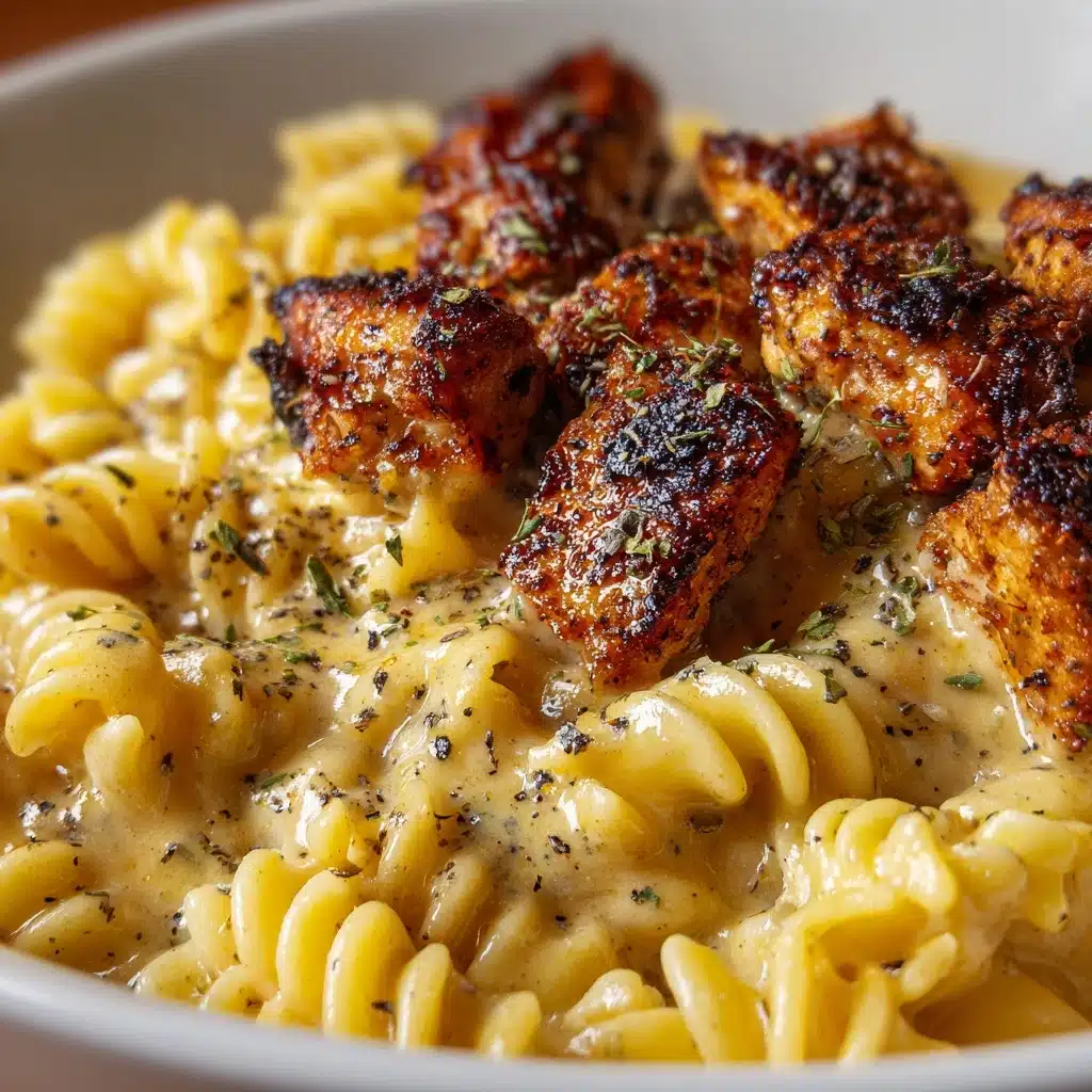 Cheesy Cajun Garlic Chicken Rotini Skillet Recipe - Recipe Image