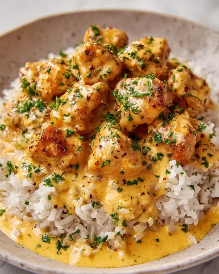 CREAMY SMOTHERED CHICKEN AND RICE Recipe