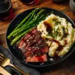 Bavette Steak & Roasted Garlic Pan Sauce Recipe