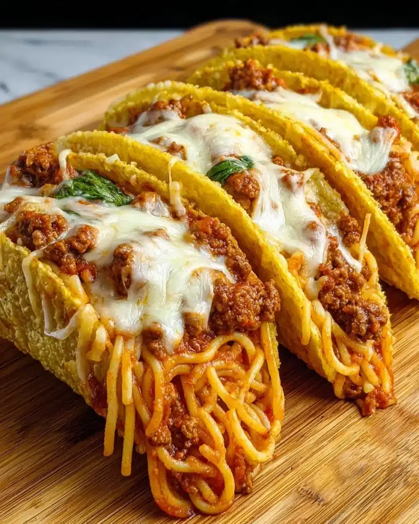 Spaghetti Tacos Ground Beef (Print Format) Recipe