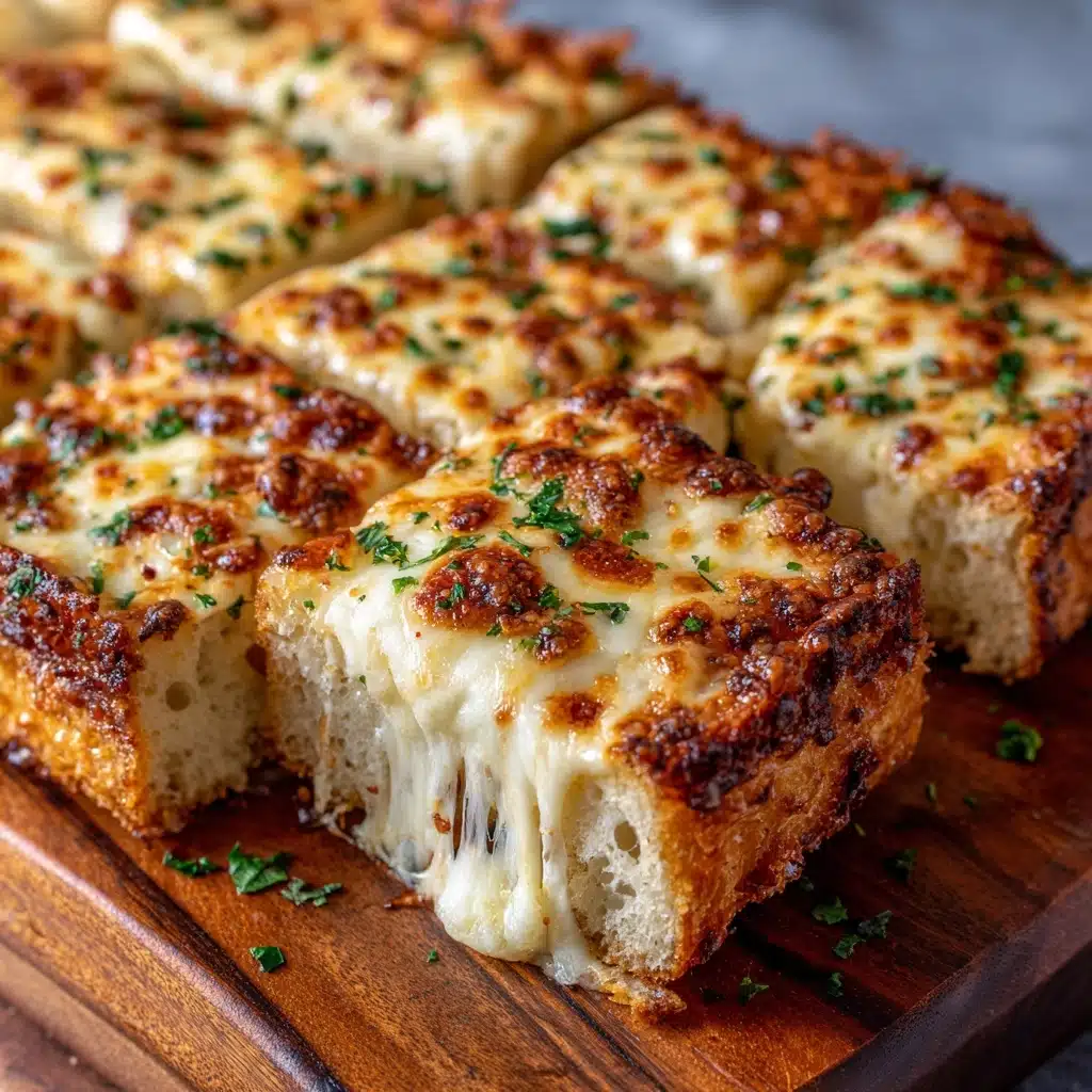 BEST CHEESY GARLIC BREAD RECIPE - Recipe Image