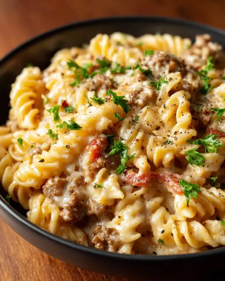 The Best Crockpot Garlic Parmesan Chicken Pasta Recipe