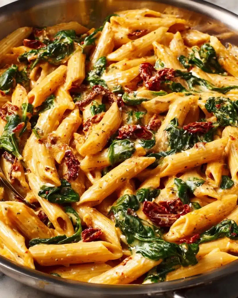 One-Pot Spinach Tomato Pasta Recipe