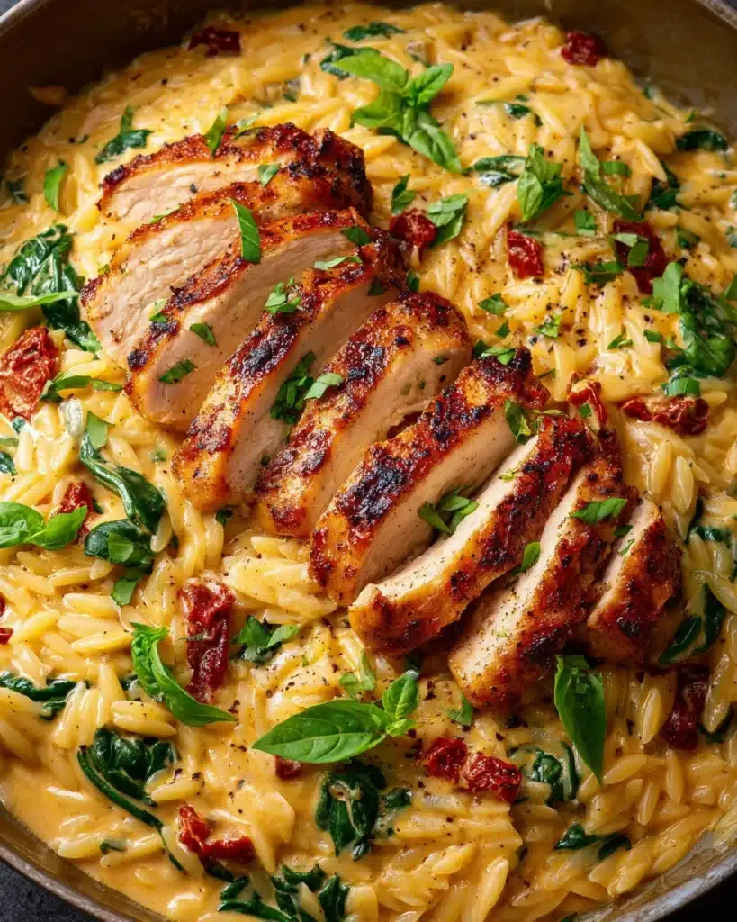 Creamy Tuscan Chicken Orzo Recipe