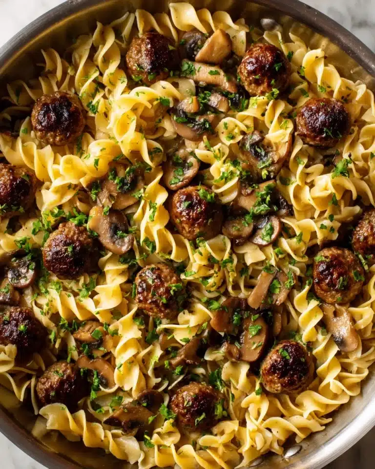 One Pan Meatball Stroganoff Recipe