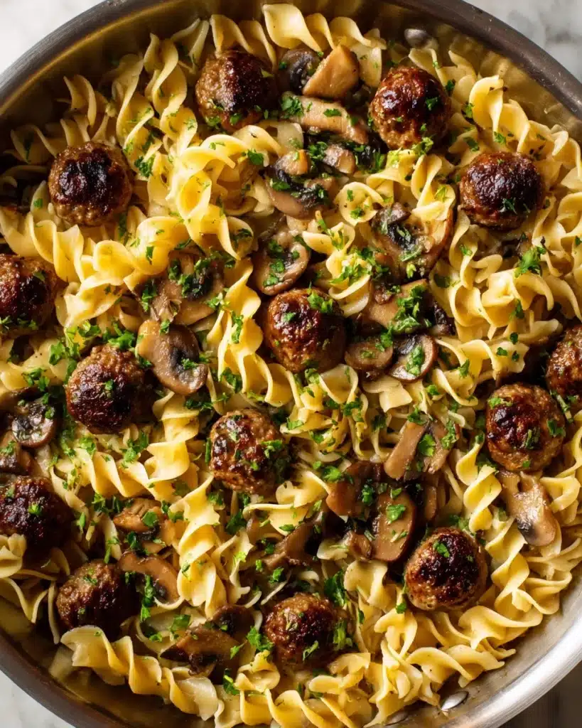 One Pan Meatball Stroganoff Recipe