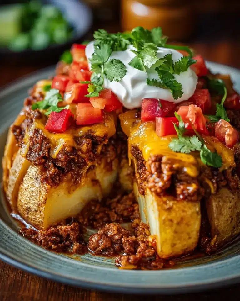 Taco Loaded Baked Potatoes Recipe