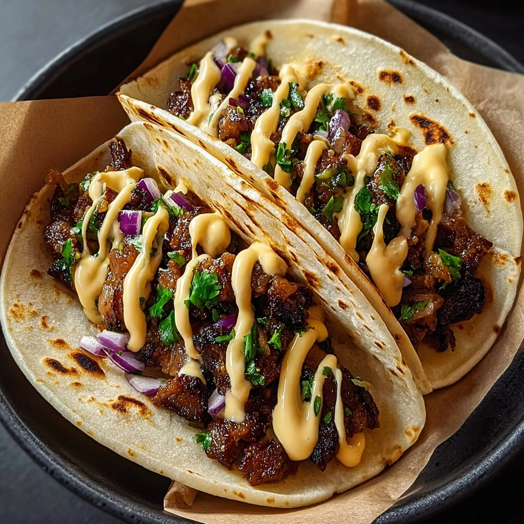 Garlic Butter Honey BBQ Beef Tacos Recipe 3 Garlic Butter Honey BBQ Beef Tacos Recipe - Recipe Image