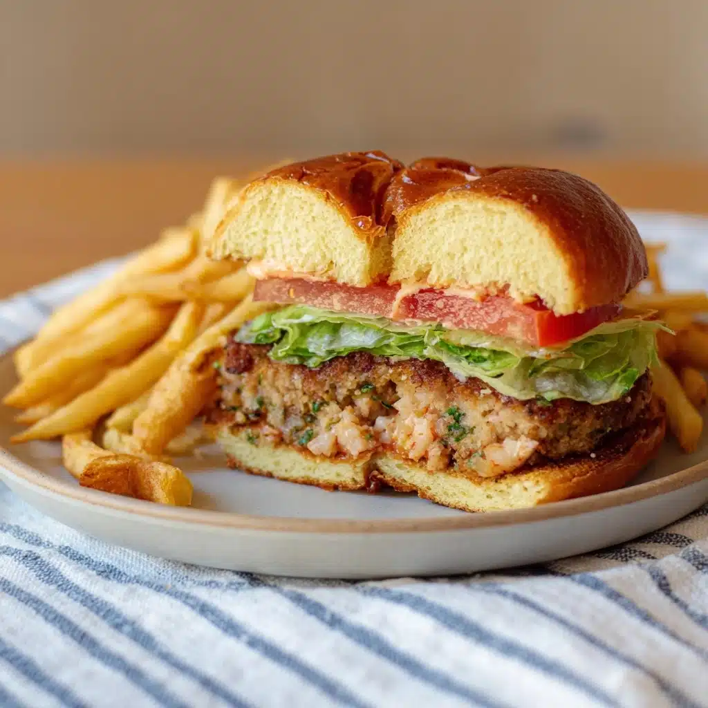 Korean Style Shrimp Burger Recipe - Recipe Image