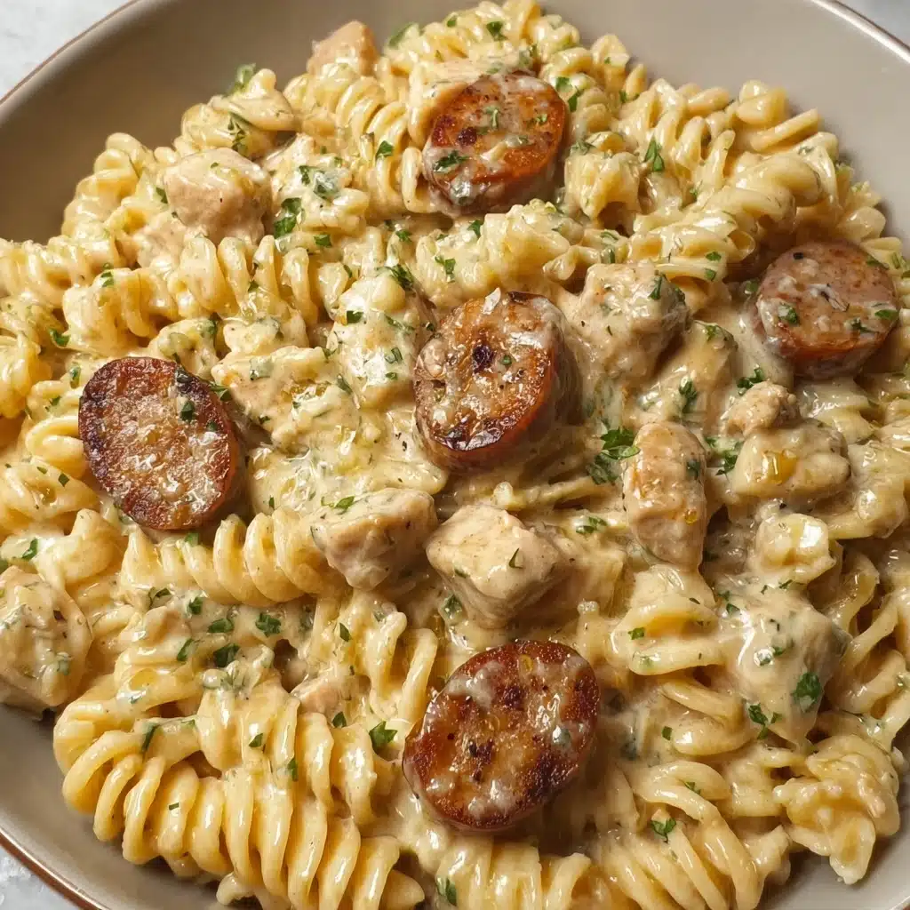 Creamy Pepper Jack Chicken & Sausage Pasta Recipe 5 Creamy Pepper Jack Chicken & Sausage Pasta Recipe - Recipe Image