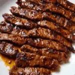 Grill Pan Honey Glazed Steak Strips Recipe