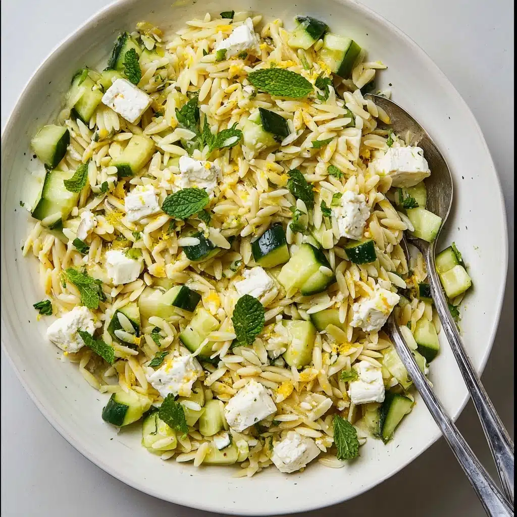 Lemony Orzo Pasta Salad with Cucumber and Feta Recipe 3 Lemony Orzo Pasta Salad with Cucumber and Feta Recipe - Recipe Image