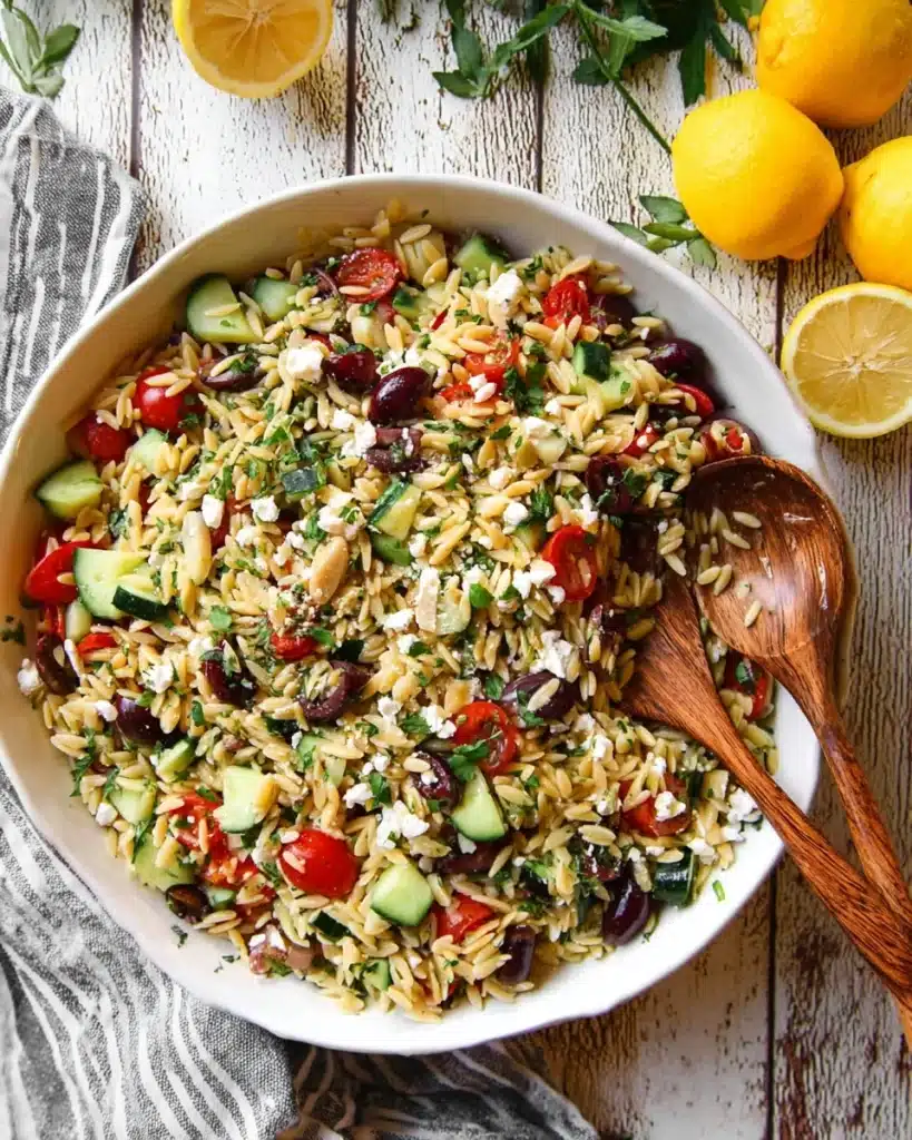 Orzo Pasta Salad Recipe with Feta Recipe