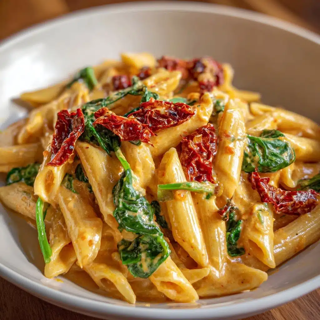 One-Pot Spinach Tomato Pasta Recipe - Recipe Image