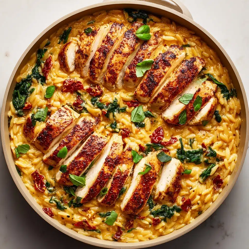 Creamy Tuscan Chicken Orzo Recipe - Recipe Image