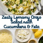 Lemony Orzo Pasta Salad with Cucumber and Feta Recipe