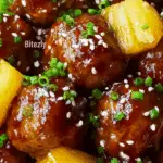 Sweet and Savory Hawaiian Meatballs in a Crock Pot