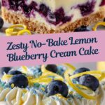 No-Bake Lemon dazzling Blueberry cream Cake Recipe