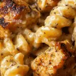 Cheesy Cajun Garlic Chicken Rotini Skillet Recipe