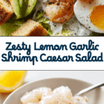 Grilled Lemon Garlic Shrimp Caesar Salad Recipe