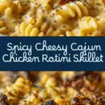 Cheesy Cajun Garlic Chicken Rotini Skillet Recipe