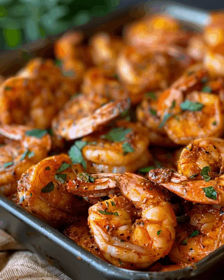 Baked Cajun Shrimp in Tin Foil Tray