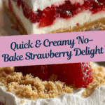 no bake easy strawberry delight Recipe