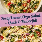 Lemon Orzo Salad Recipe