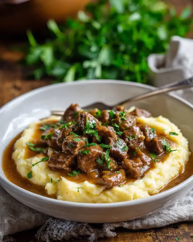 Slow Cooker Garlic Butter Steak Bites Recipe