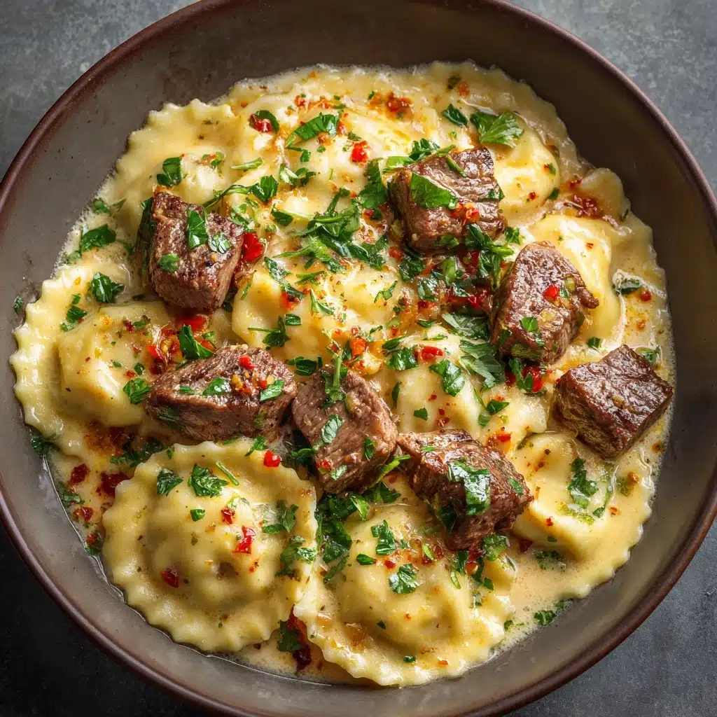 One-Skillet Garlic Butter Steak & Cheese Ravioli Recipe 5 One-Skillet Garlic Butter Steak & Cheese Ravioli Recipe - Recipe Image