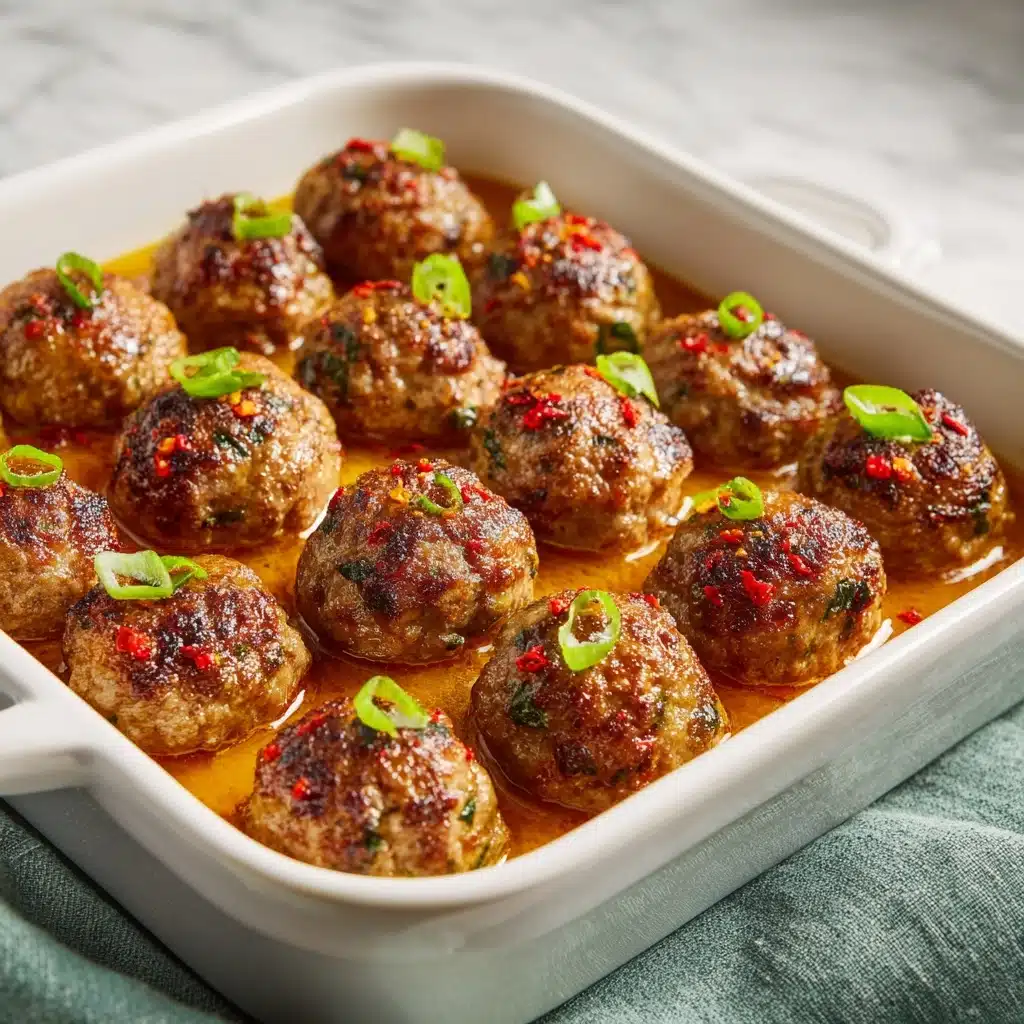 Easy Thai Baked Chicken Meatballs Recipe - Recipe Image
